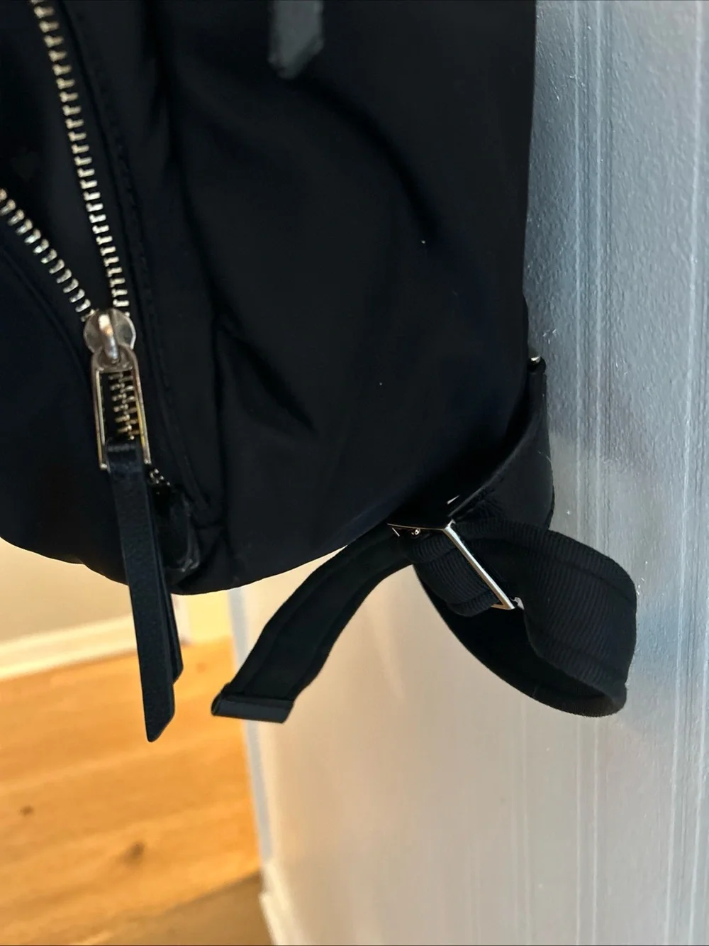 kate spade Black Nylon Backpack with Gold Hardware